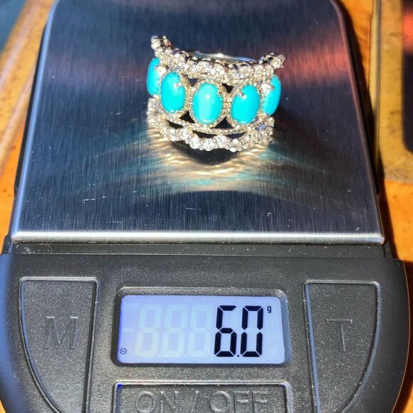 Sleeping Beauty Turquoise Sterling Silver Ring Size 6.75 - Picture 9 of 9
